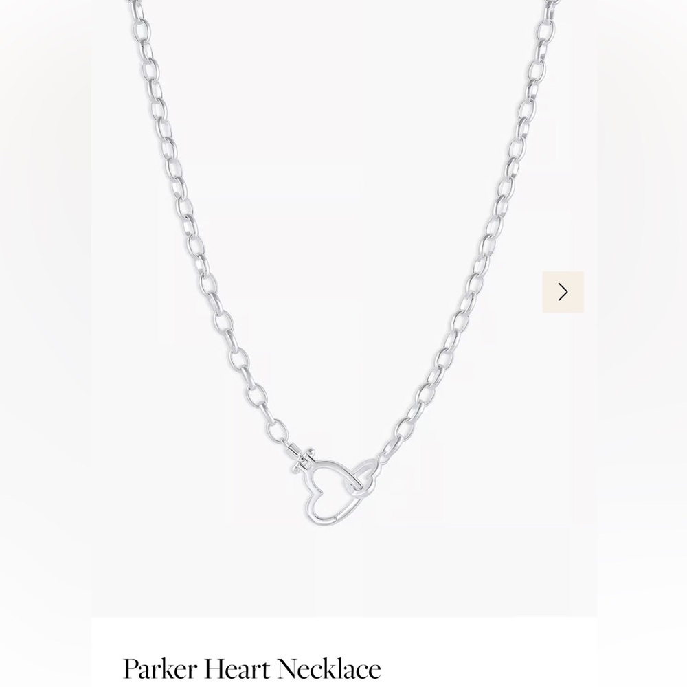 NWT Gorjana Silver Parker Heart Necklace